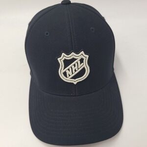 NHL Shield Hat Adjustable Levelwear Black White National Hockey League Logo Men